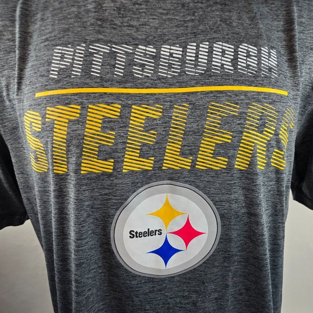 Pittsburgh Steelers T Shirt Mens Large Grey NFL Team Apparel TX3 Cool Football - Picture 2 of 7